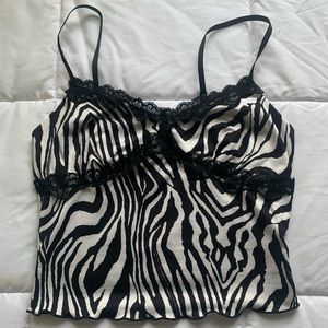 Zebra print tank top